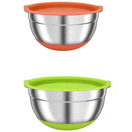 Set of 2 Stainless Steel Mixing Bowls