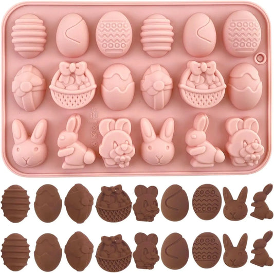 Easter Silicone Mold – Bunnies, Eggs & Baskets