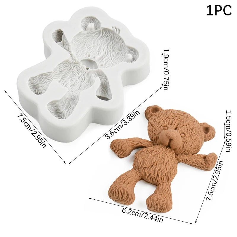 3D Bear Silicone Mold