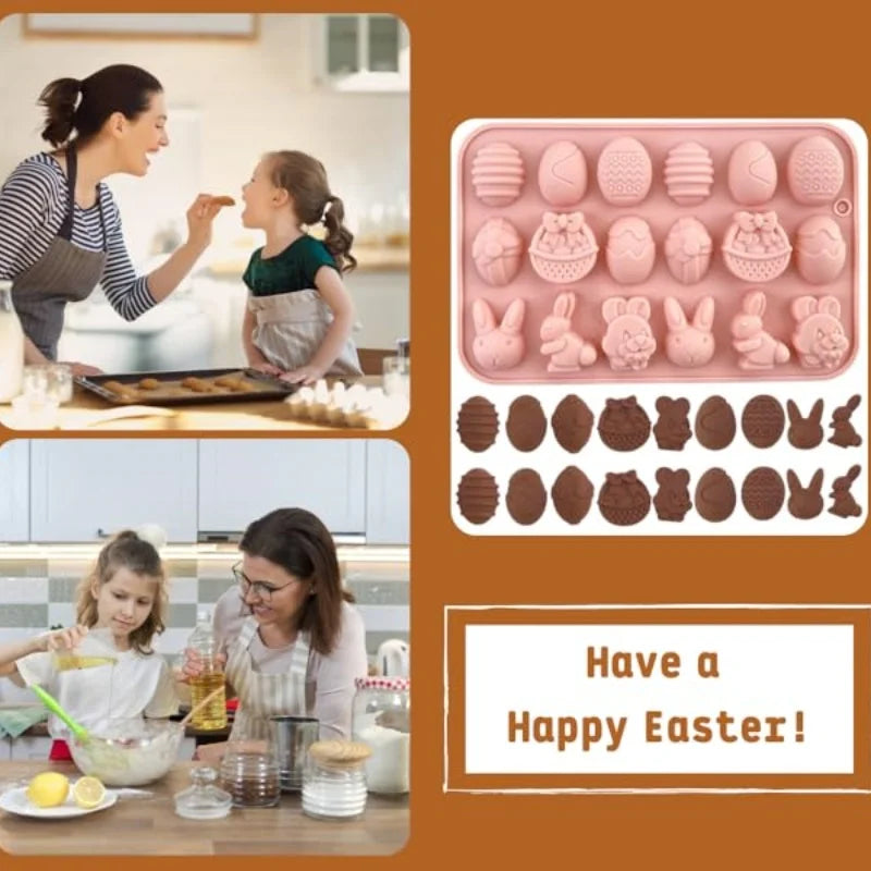 Easter Silicone Mold – Bunnies, Eggs & Baskets