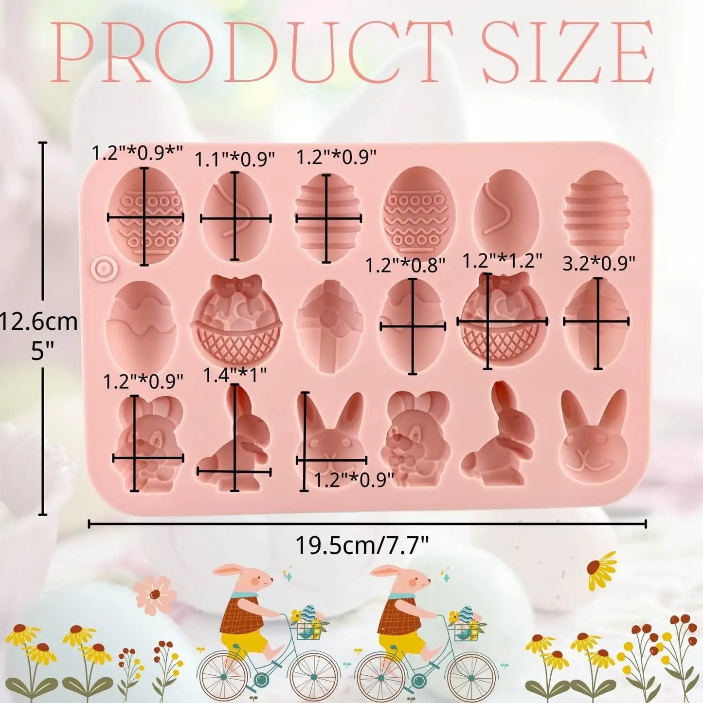 Easter Silicone Mold – Bunnies, Eggs & Baskets